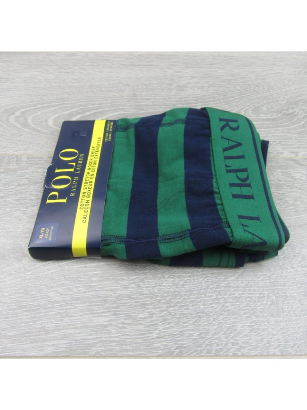Polo Ralph Lauren Boxer Briefs Mens Size XL Green Navy Striped NEW FL501S - Picture 7 of 10